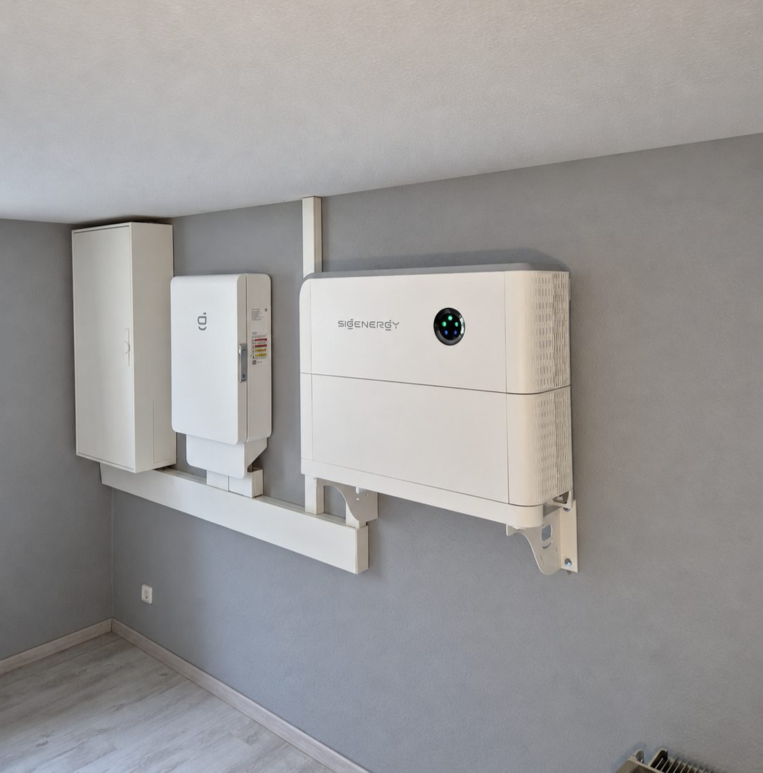 Batteriespeicher und Wechselrichter einer von rurtec installierten Photovoltaikanlage mit Notstromversorgung